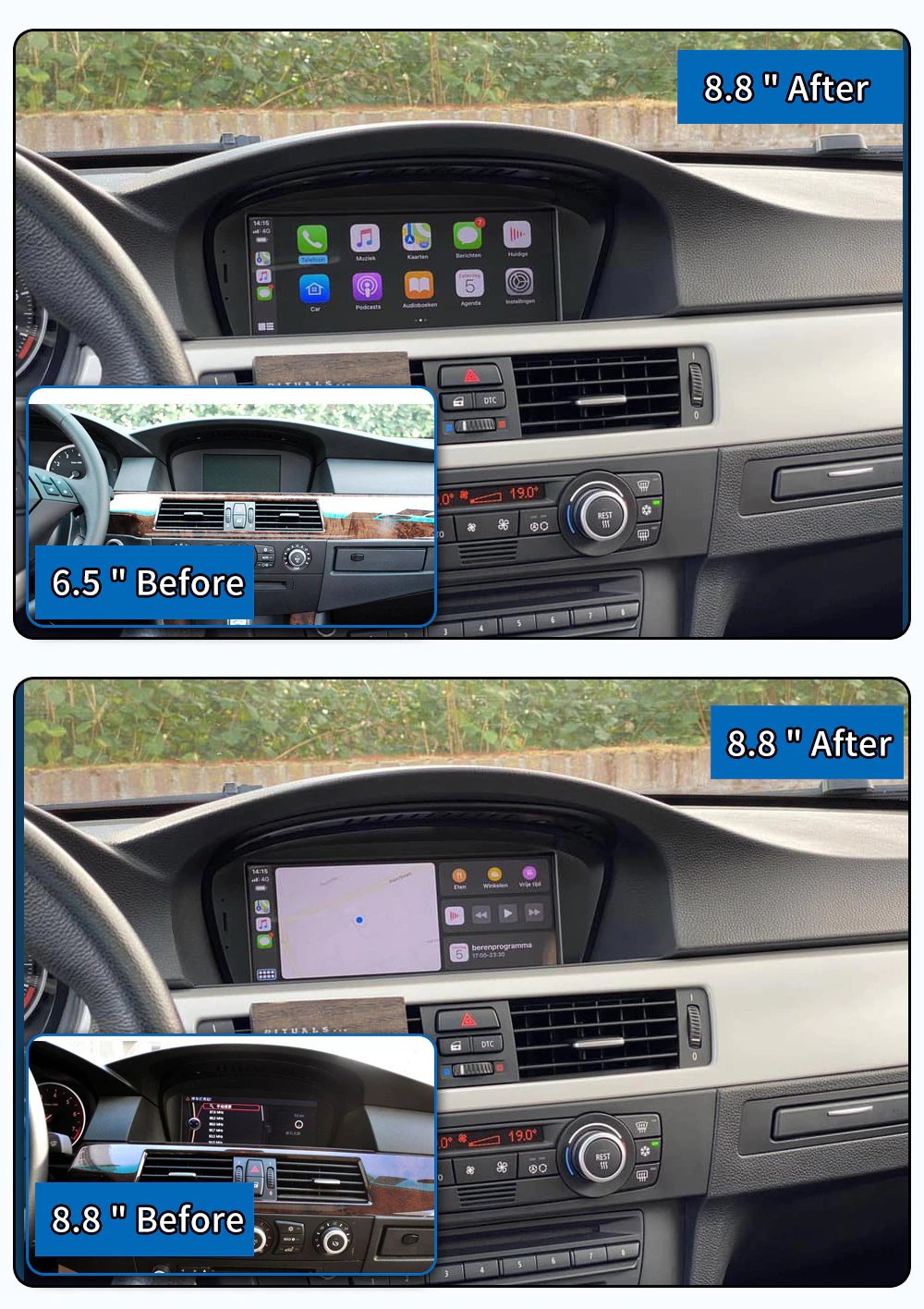 8,8 drahtlose Apple CarPlay + Android Auto GPS Navigation Head Unit f